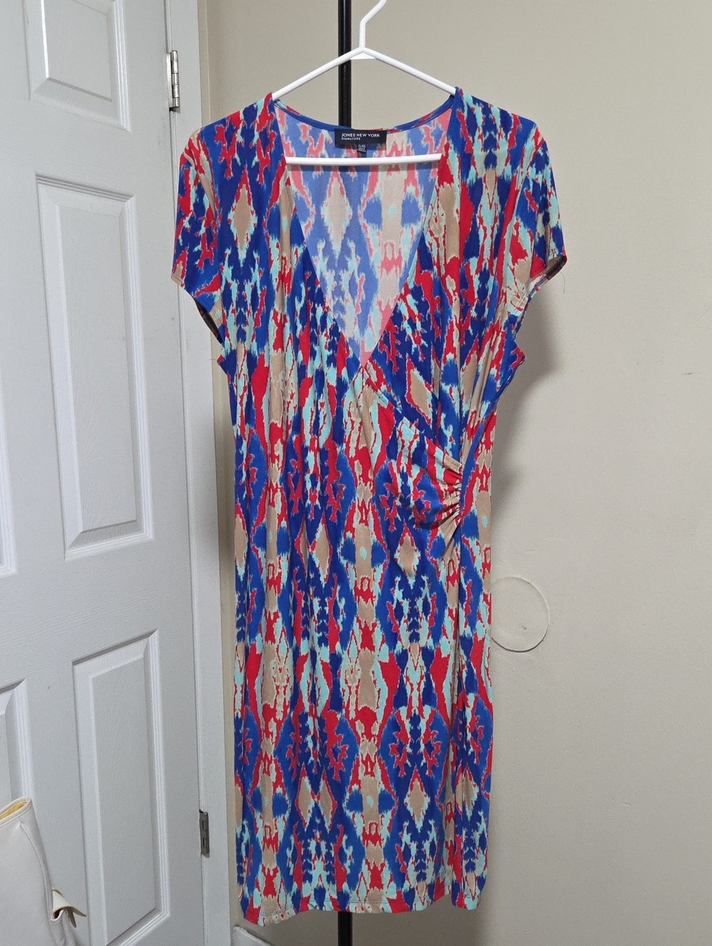 Jones New York Blue Red Dress